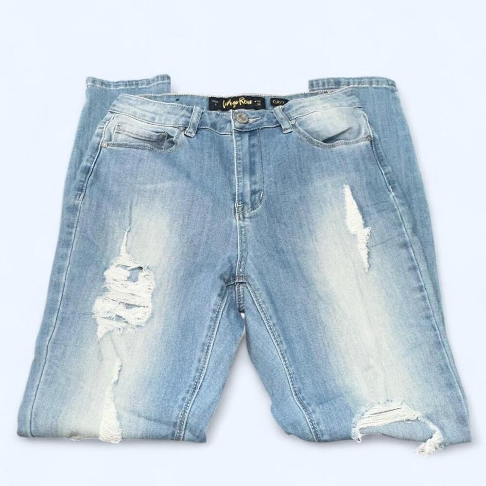 Indigo Rein Curvy Distressed Jeans